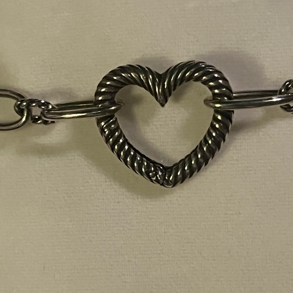 James Avery changeable heart charm bracelet in sterling - Picture 2 of 5